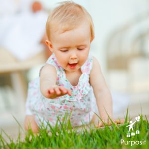 Pic of baby on grass